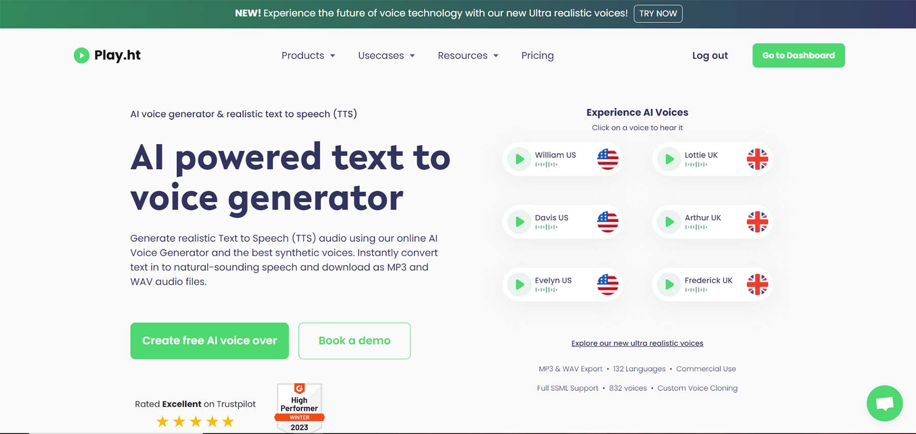 برنامج Play.HT AI Voice Generator