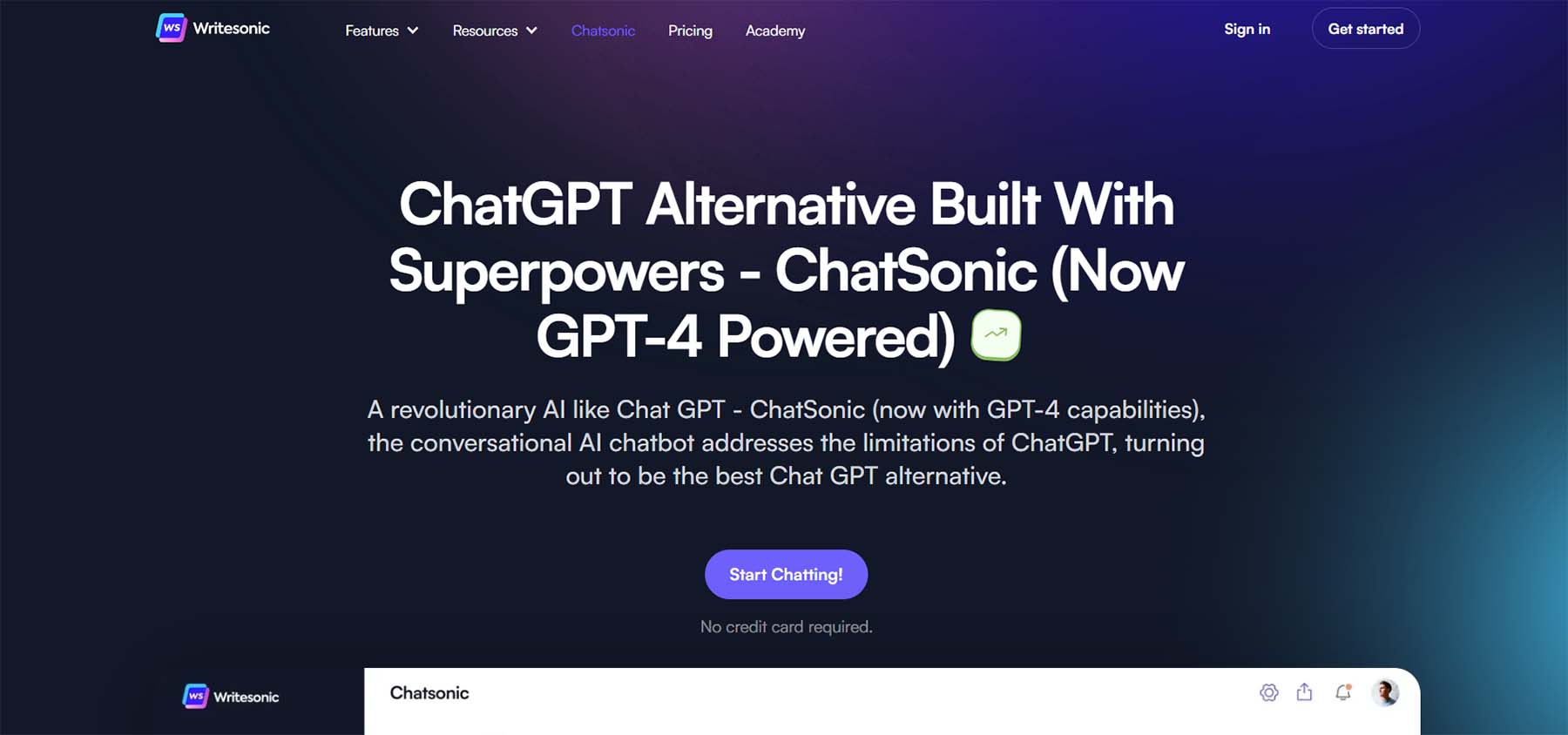 Chatsonic by WriteSonic、ChatGPT の最高の代替手段