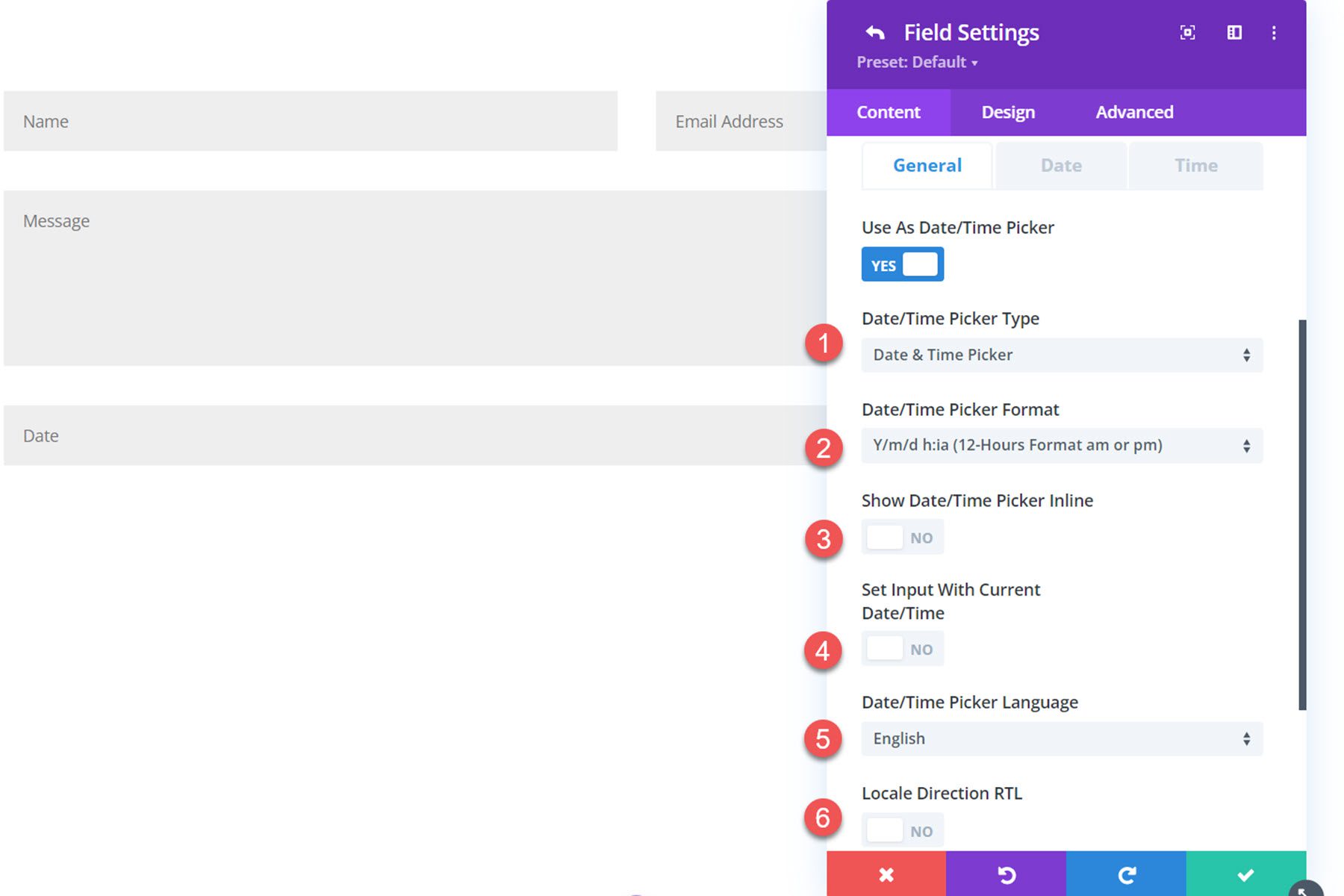 Divi Plugin Evidenzia Divi Contact Form Helper Date Time Picker