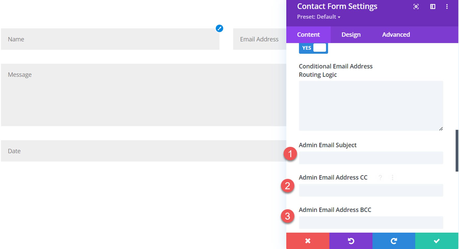 Divi Plugin Evidenziare Divi Contact Form Helper Admin Email