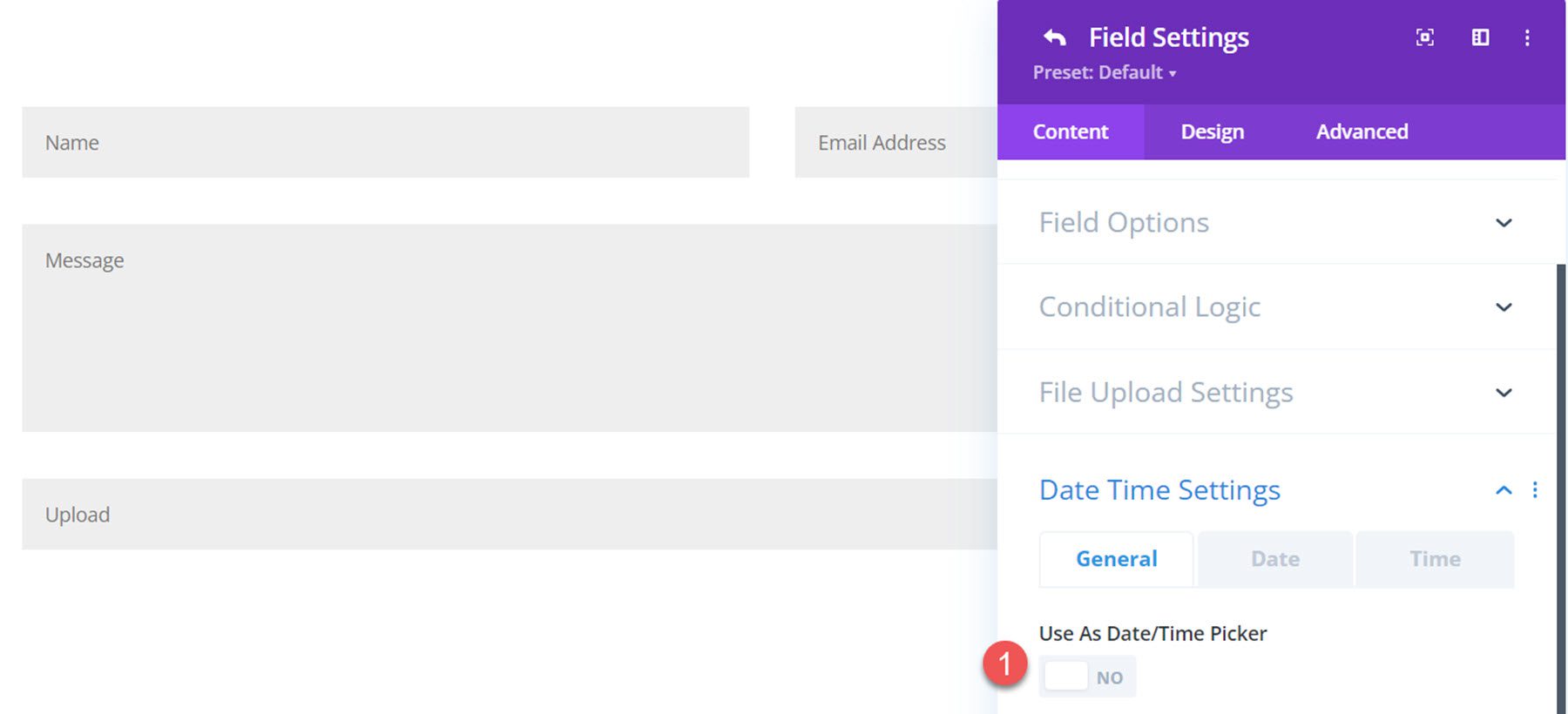 Divi Plugin Highlight Divi Contact Form Helper Date Time Enable