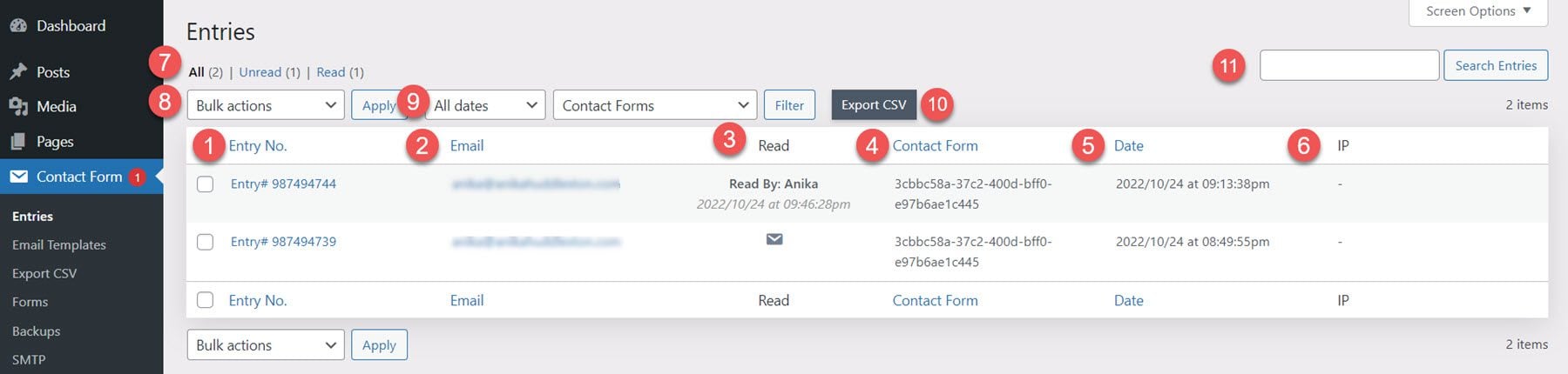 Plugin Divi Sorot Entri Pembantu Formulir Kontak Divi