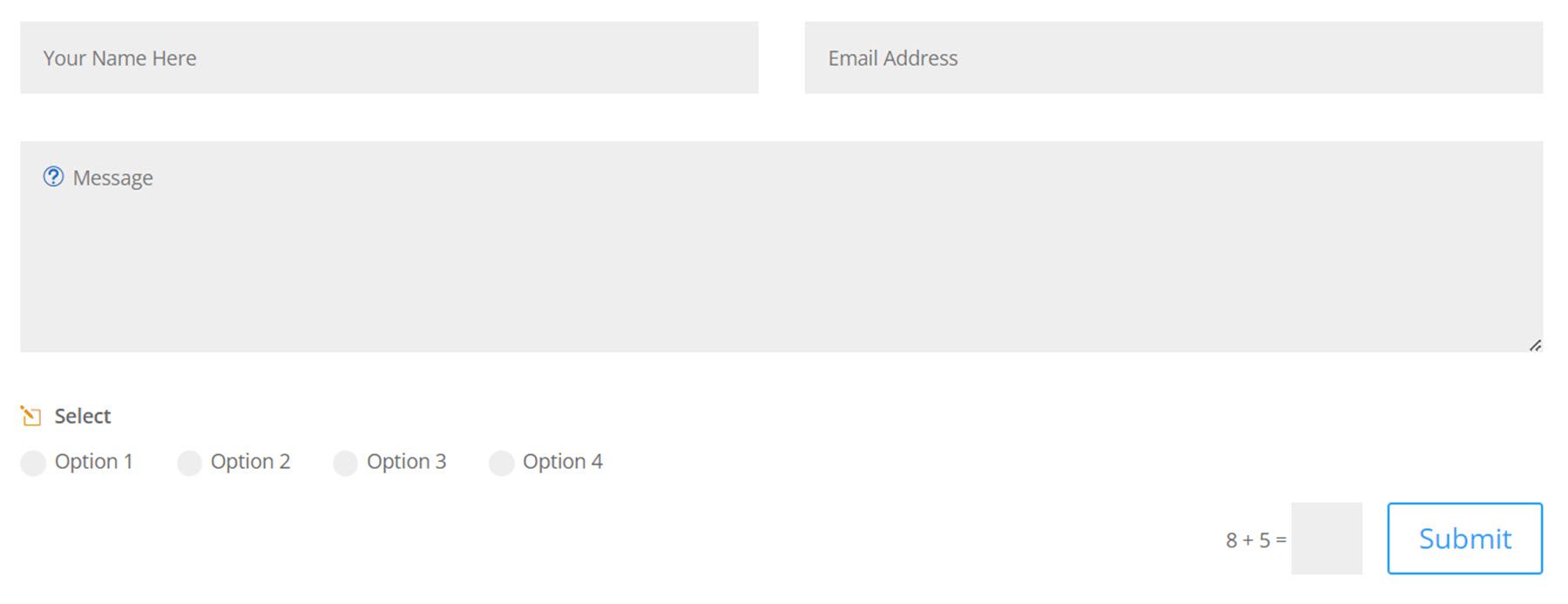 Divi Plugin Highlight Divi Contact Form Helper Inline-Radio