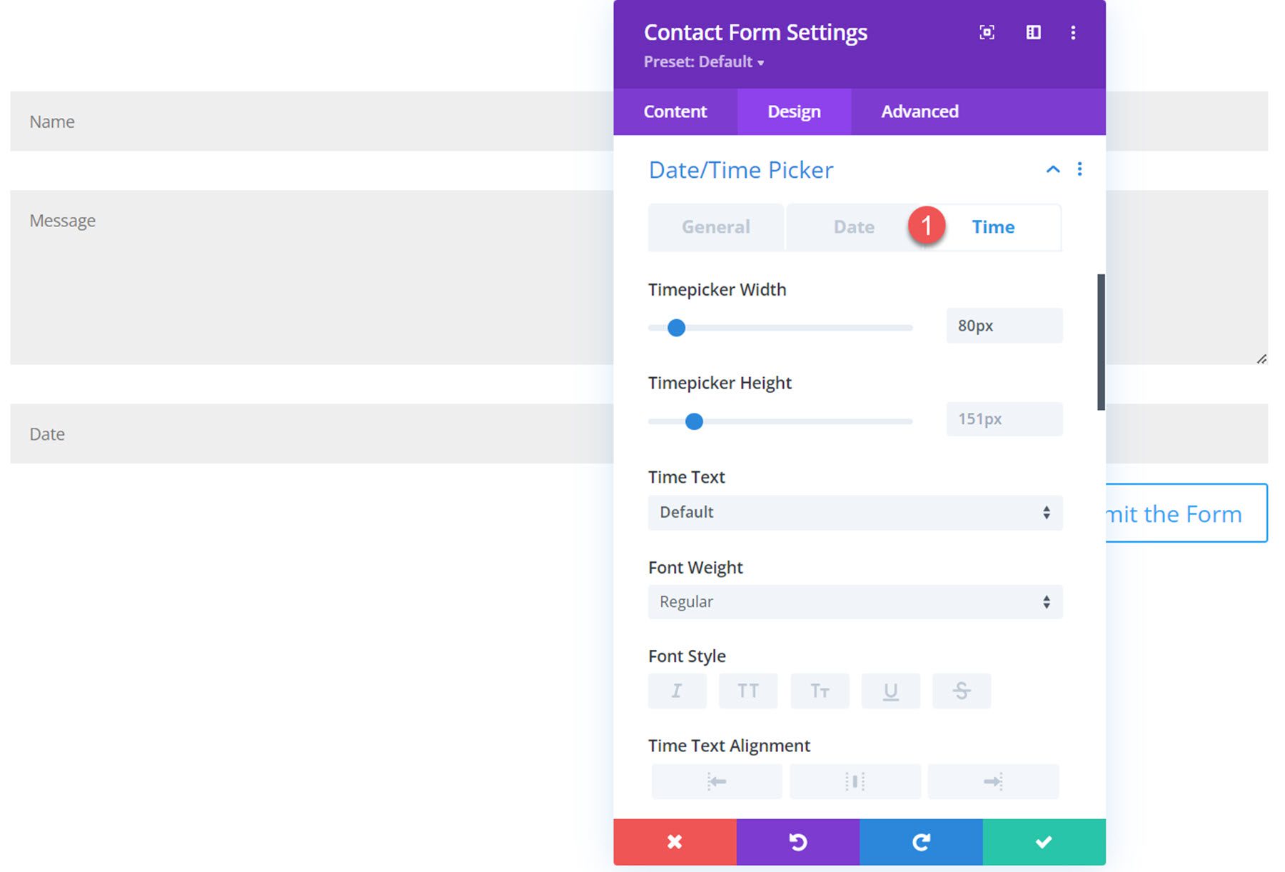 برنامج Divi Plugin Highlight Divi Contact Form Helper Settings