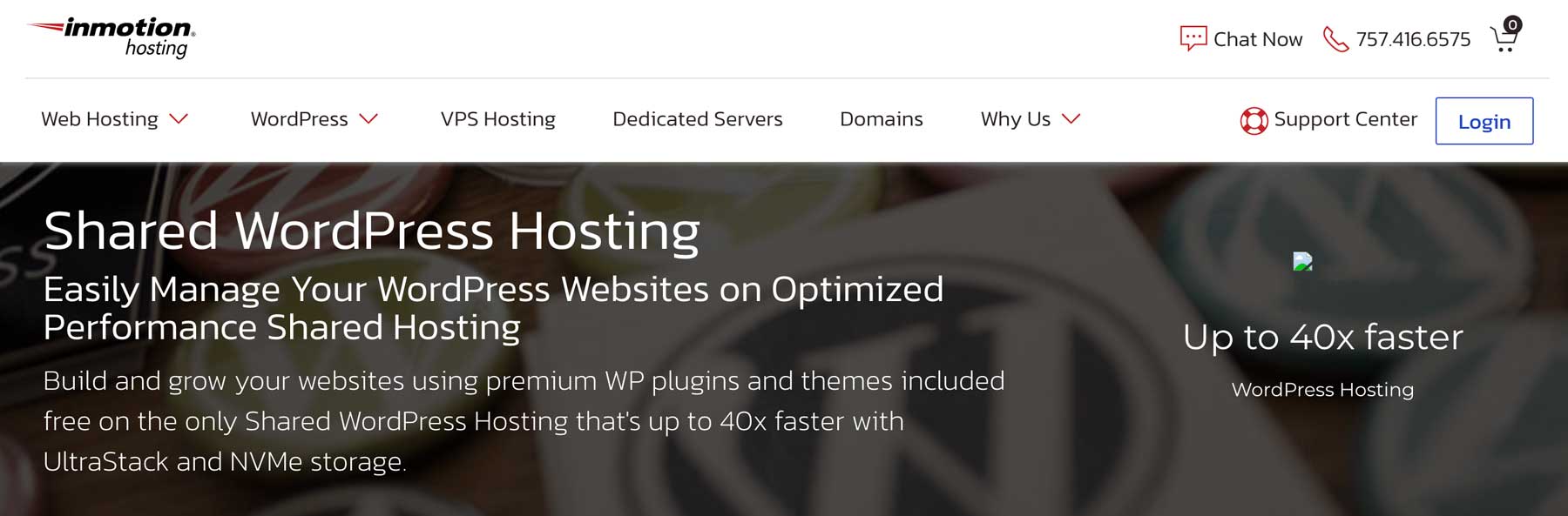 InMotion tani hosting WordPress