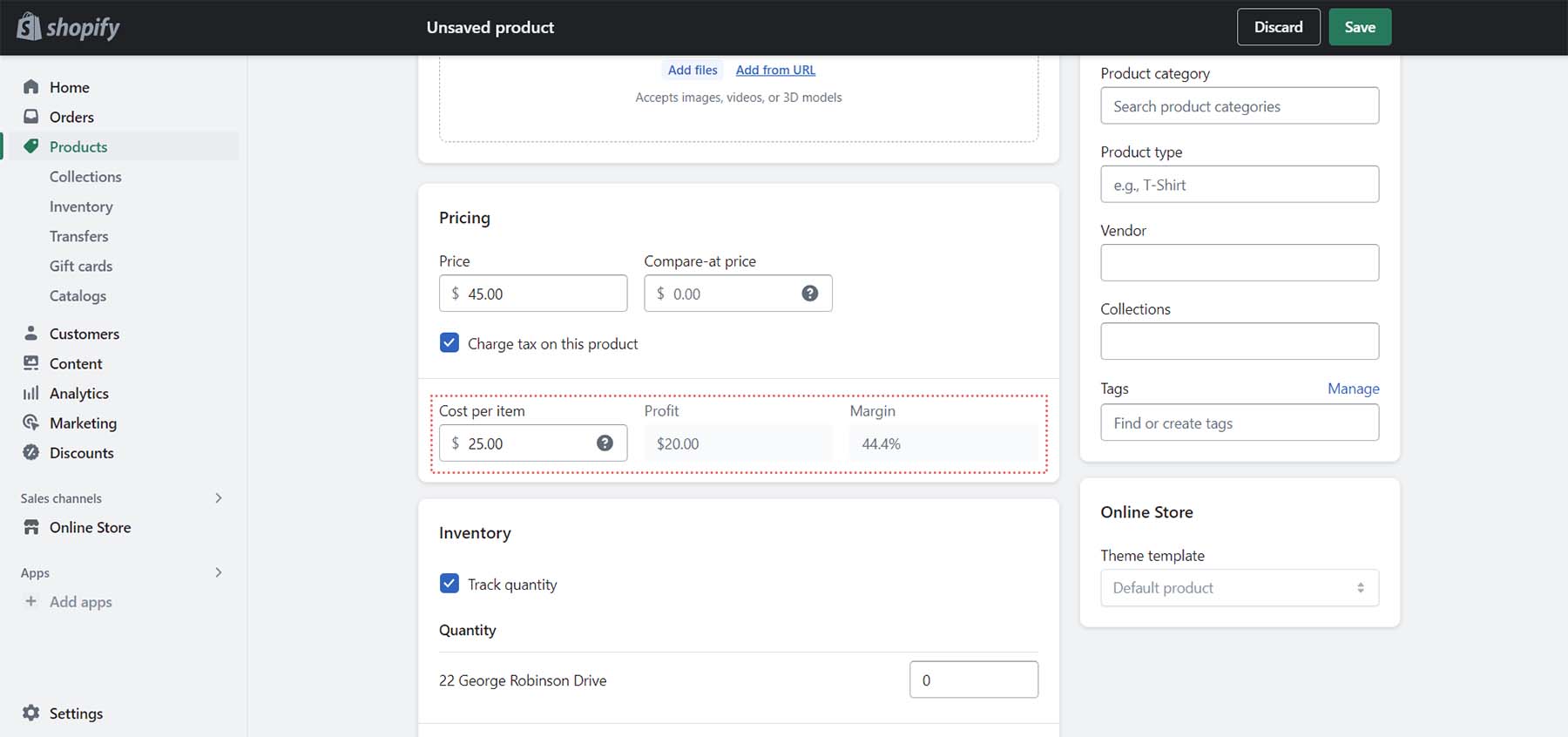 Gewinnspanne und Kosten in Shopify nachverfolgen