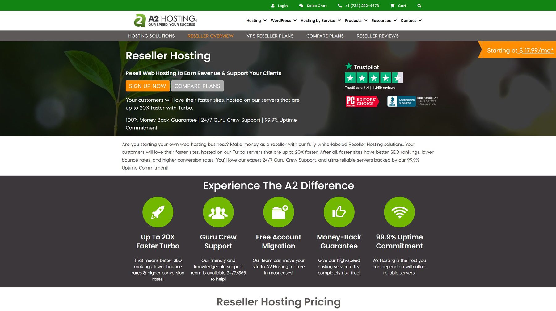 bestes WordPress-Reseller-Hosting - A2-Hosting