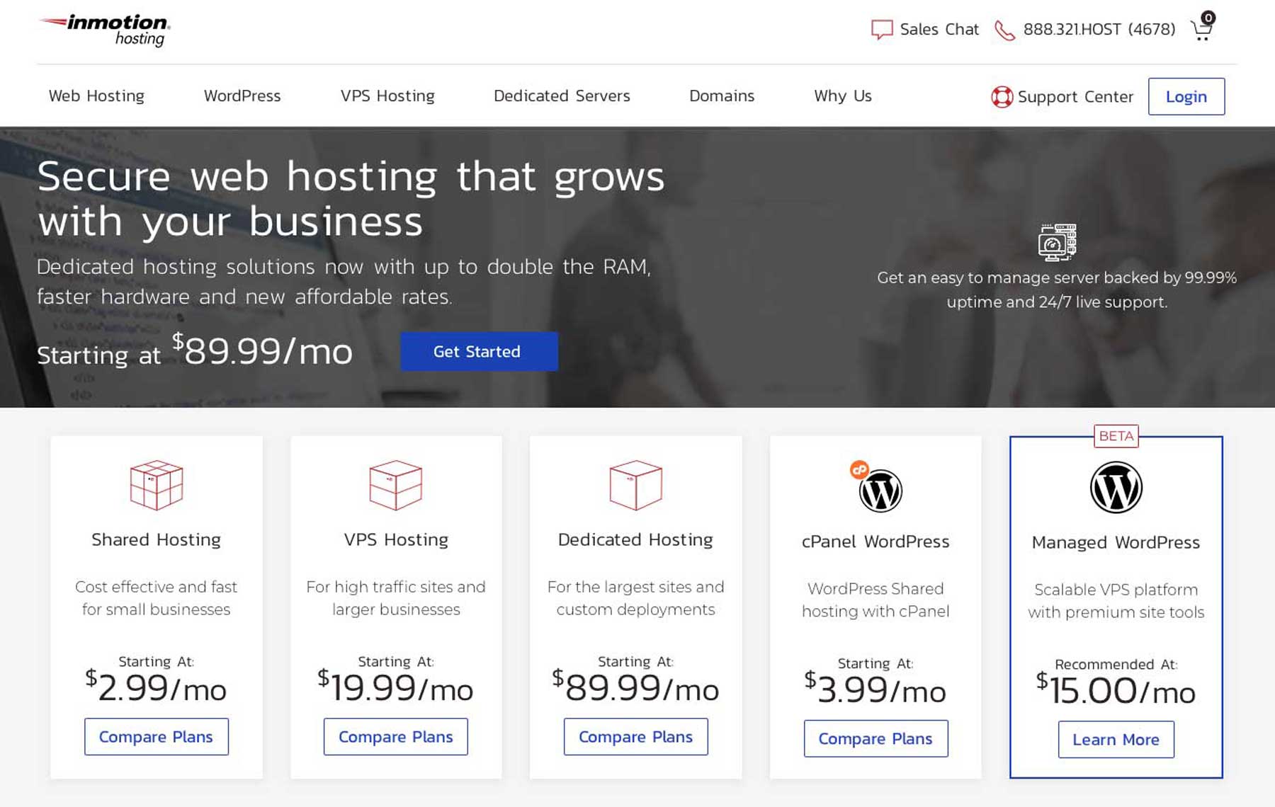 InMotion Hosting el mejor alojamiento de WordPress