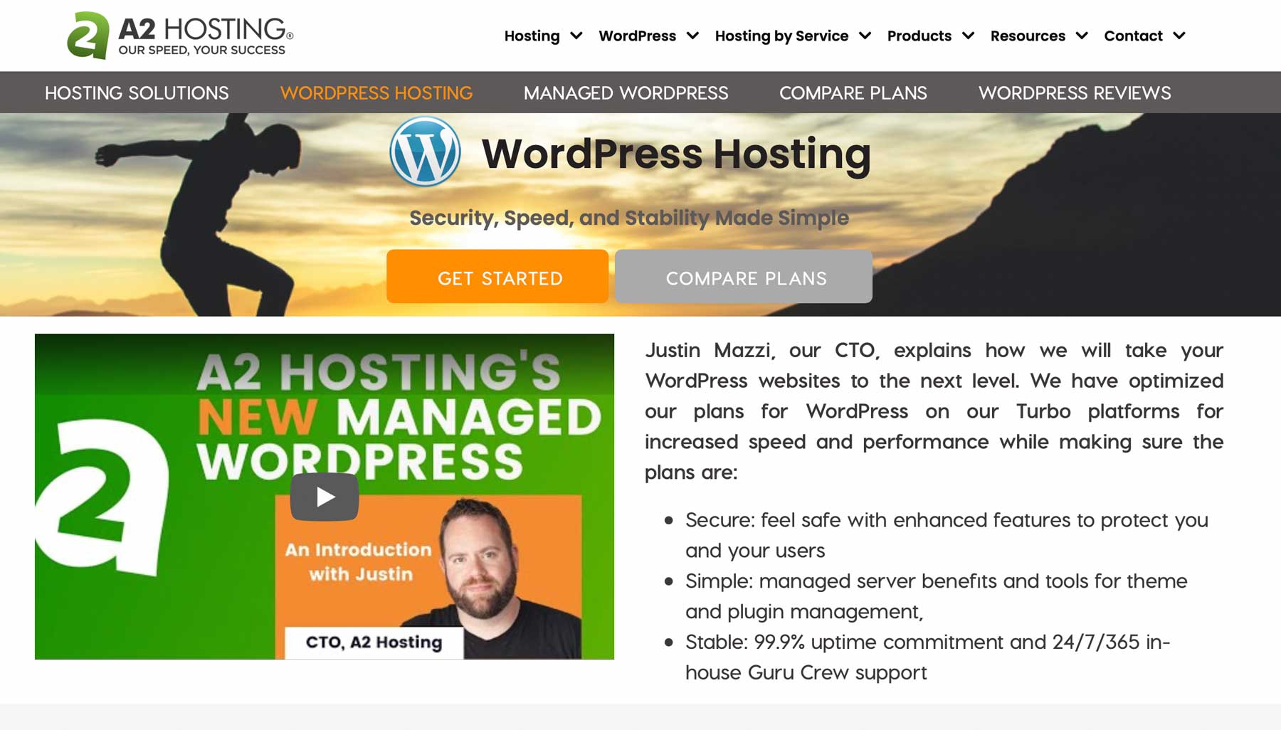 A2 Hosting أفضل استضافة WordPress