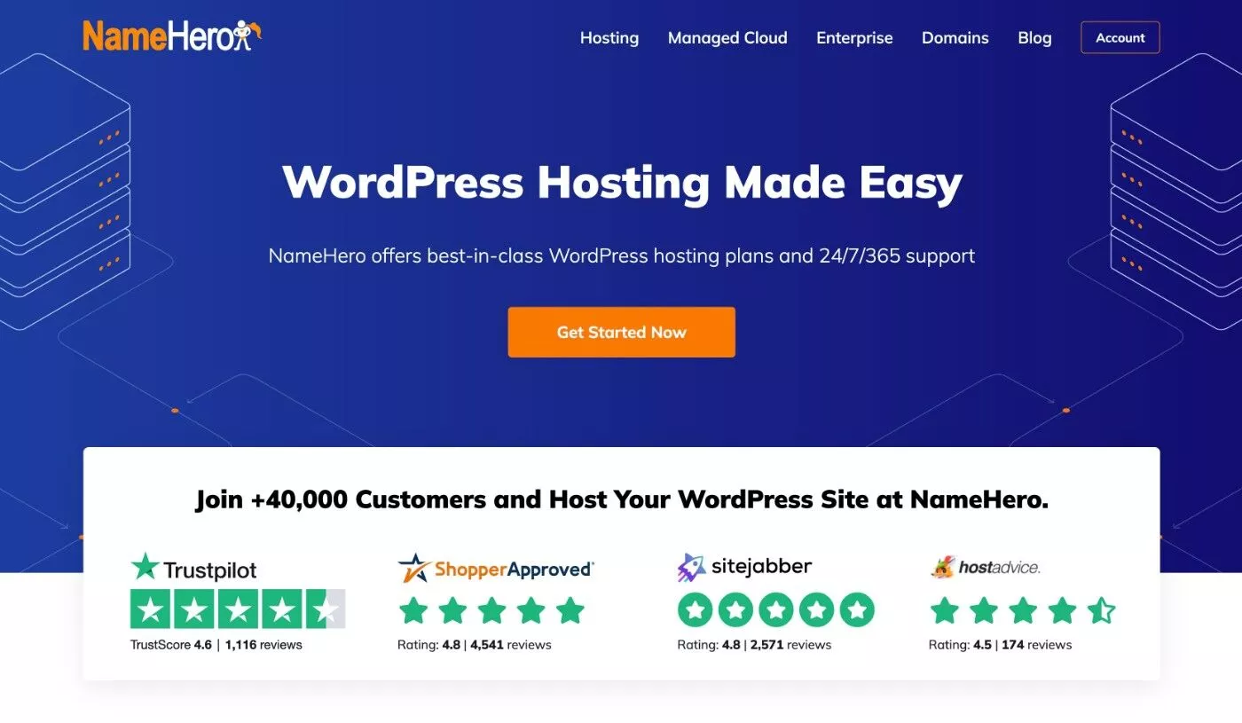 Hosting NameHero WordPress