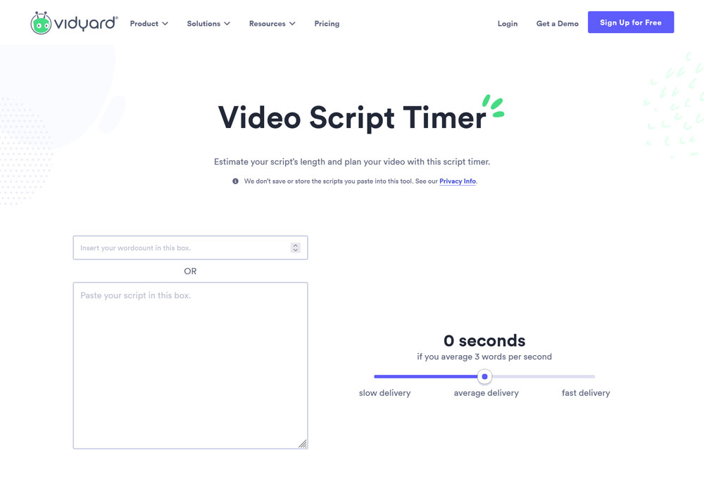 vidyard video script timer jedno z wielu darmowych narzędzi marketingowych