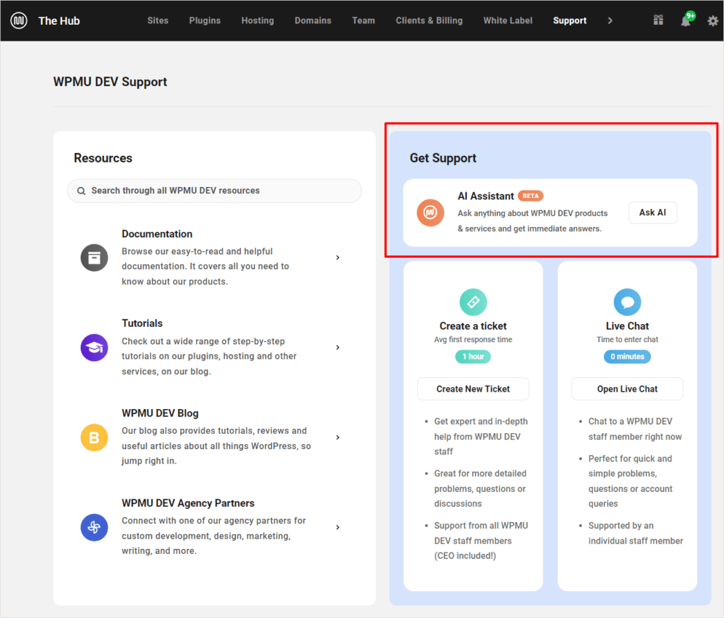 The Hub - Suport - Ai Assistant