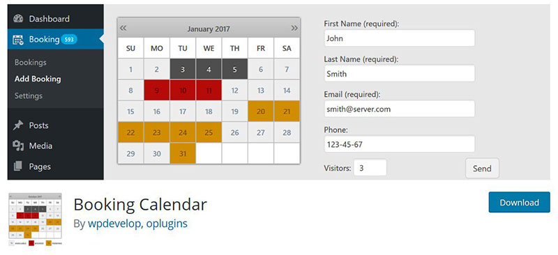 予約カレンダー wordpress 予定スケジューリング プラグイン