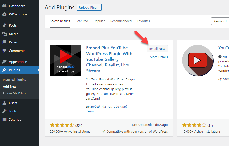 install embed plus - Betten Sie YouTube-Videos in WordPress ein