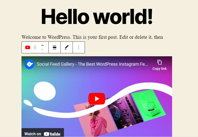 เพิ่มวิดีโอ - ฝังวิดีโอ YouTube ใน WordPress