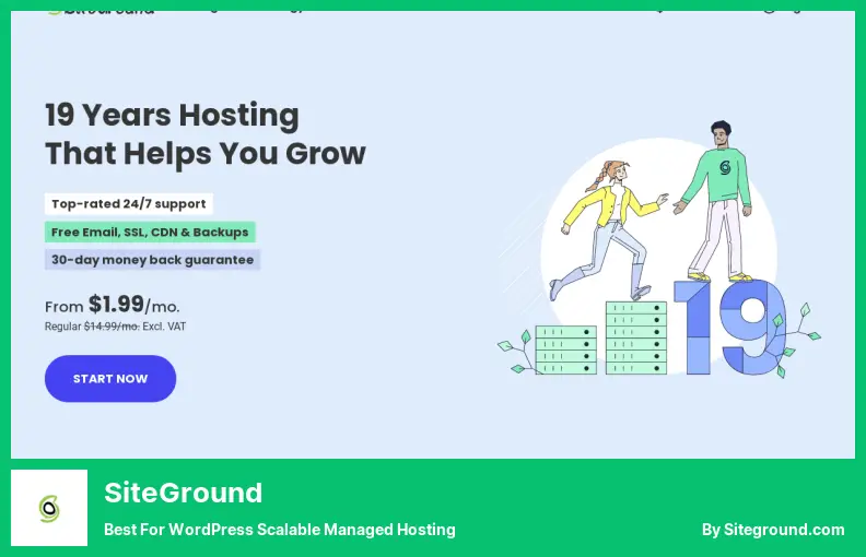 SiteGround: il migliore per l'hosting gestito scalabile di WordPress