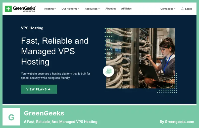 GreenGeeks - 빠르고 안정적이며 관리되는 VPS 호스팅