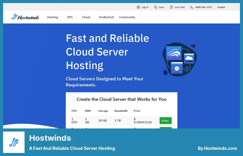 Hostwinds - 빠르고 안정적인 클라우드 서버 호스팅