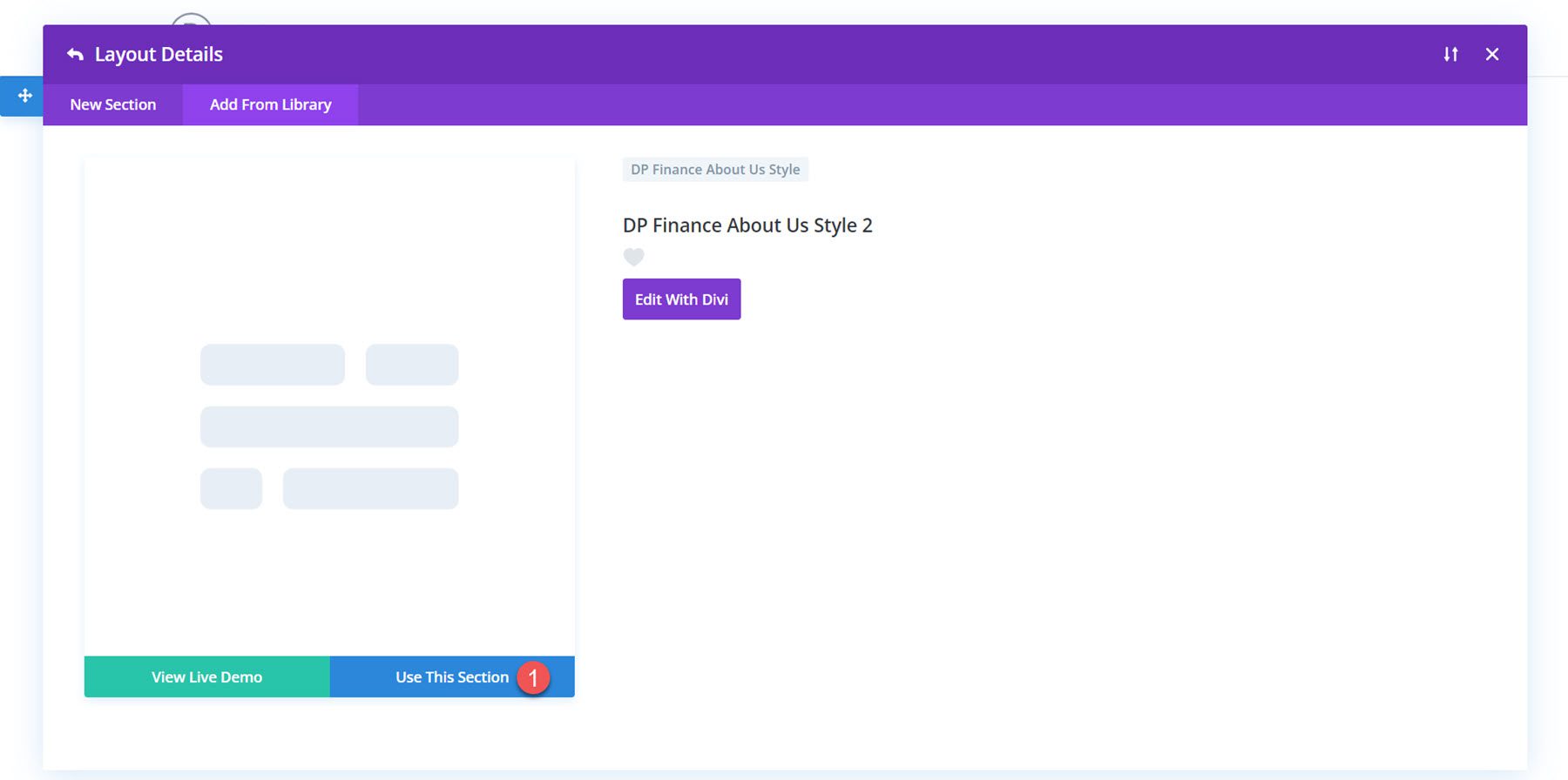 Section d'utilisation ultime du Webkit Divi polyvalent