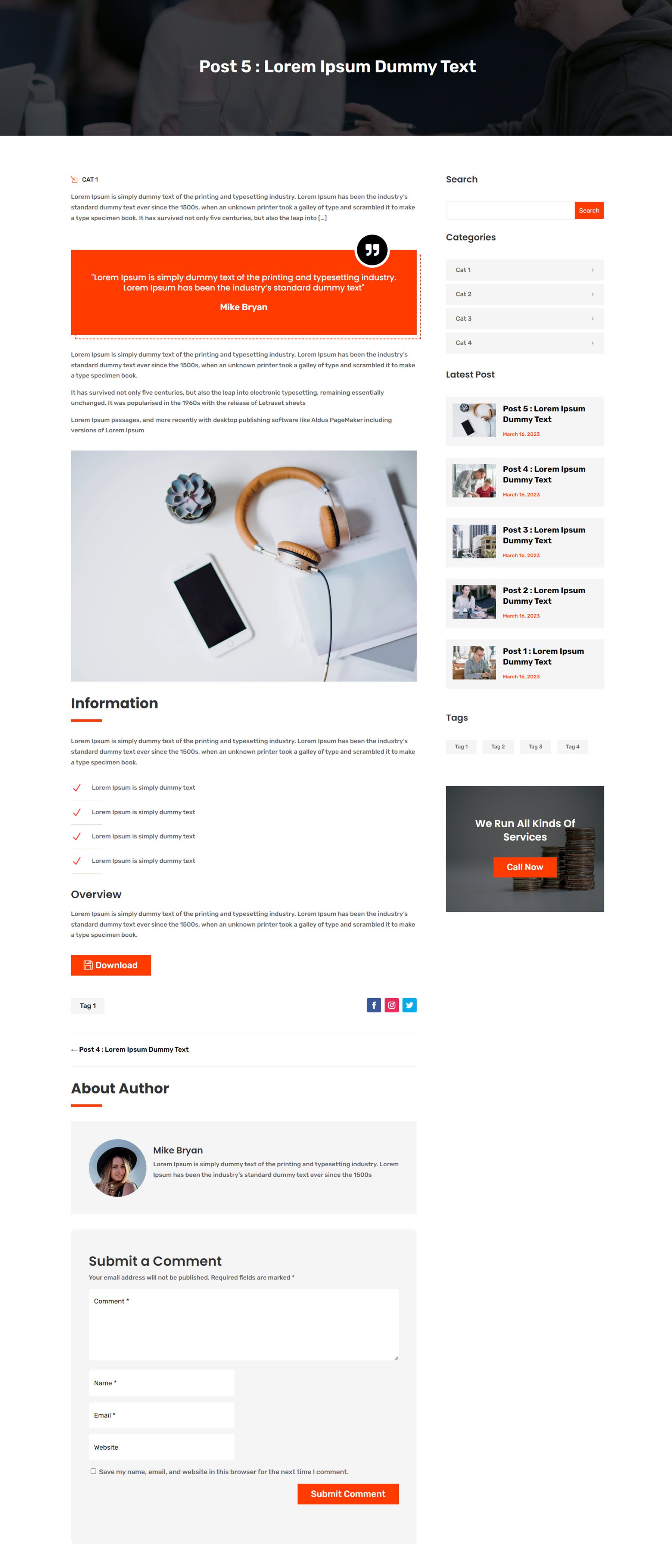 Page de blog Divi Webkit ultime polyvalente