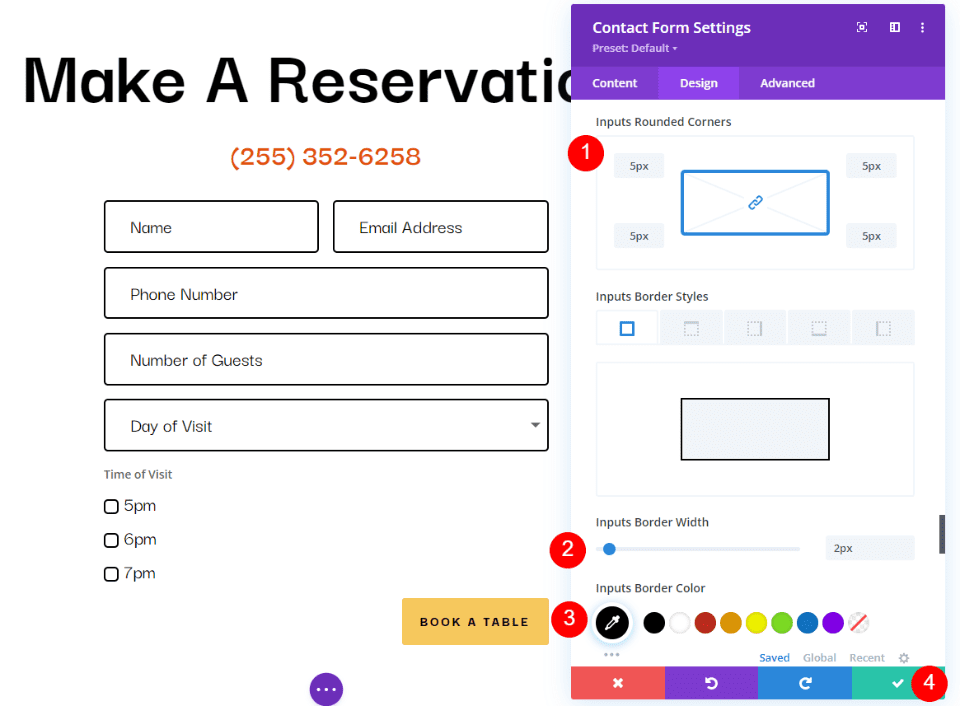 Restoran Rezervasyon Mesaj Kalıbı Örneği