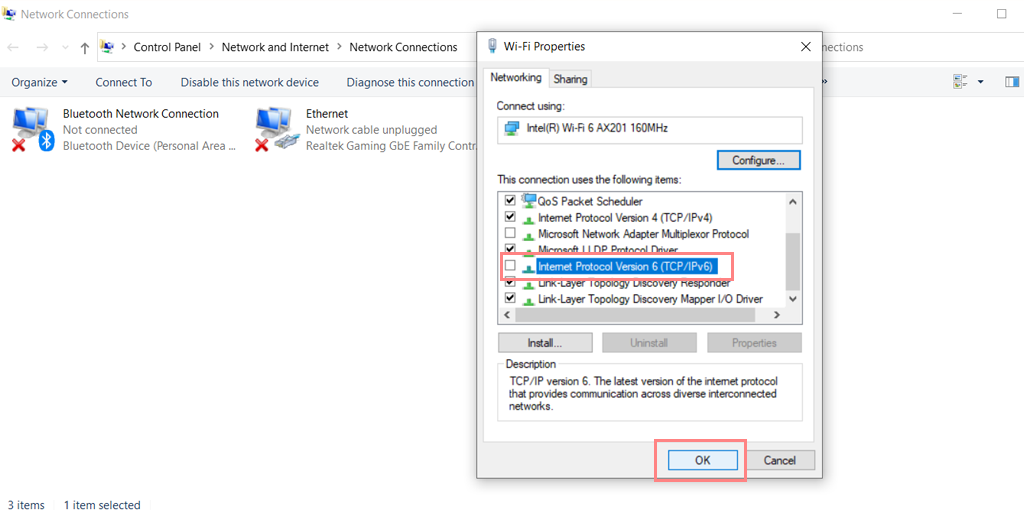 Disabling IPv6