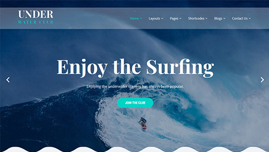 Unterwasser-WordPress-Theme