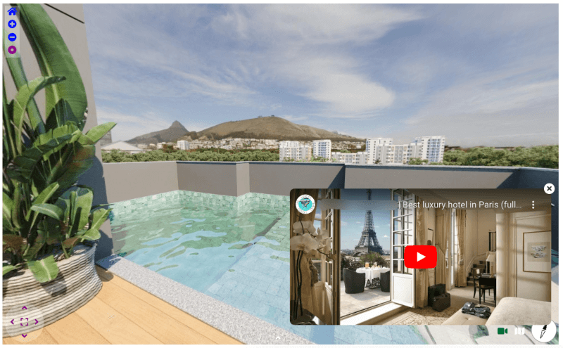 Video esplicativo nel tour virtuale dell'hotel