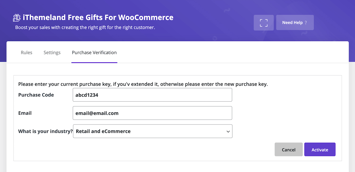 Darmowe prezenty dla licencji aktywacyjnej WooCommerce