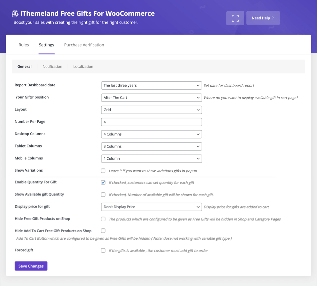 Darmowe prezenty dla ustawień WooCommerce