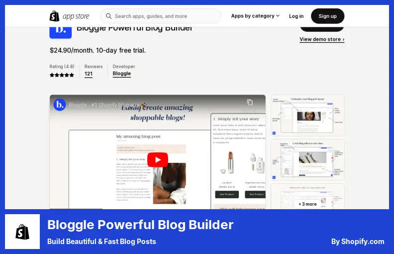 Bloggle Powerful Blog Builder - أنشئ منشورات مدونة جميلة وسريعة