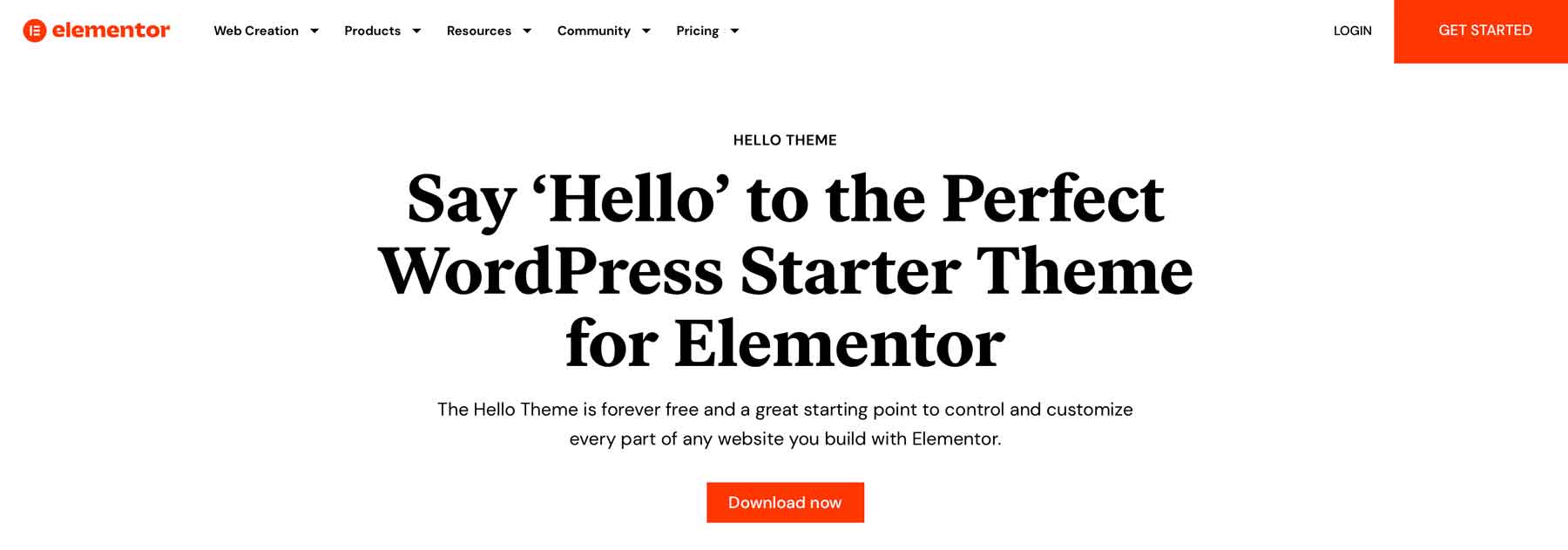 Hello Elementor responsive tema WordPress