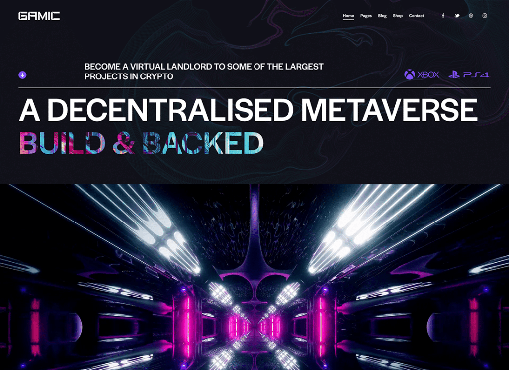 Gioco | Tema Metaverse Gaming e Crypto WordPress