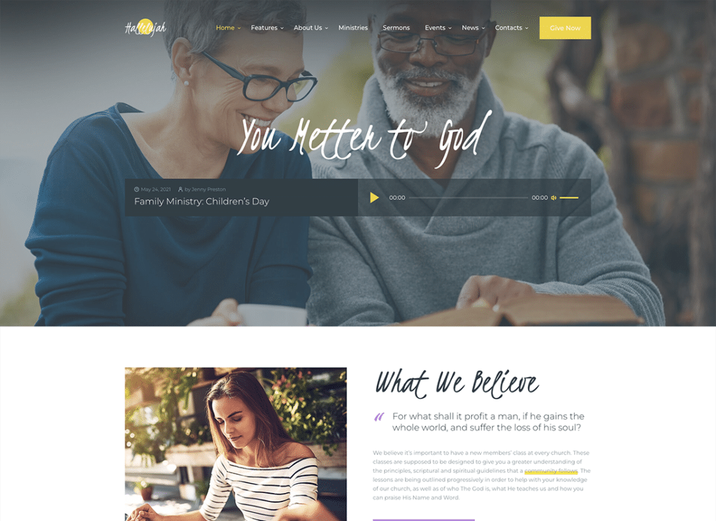 Halleluja | Kirche & Religion Elementor WordPress Theme