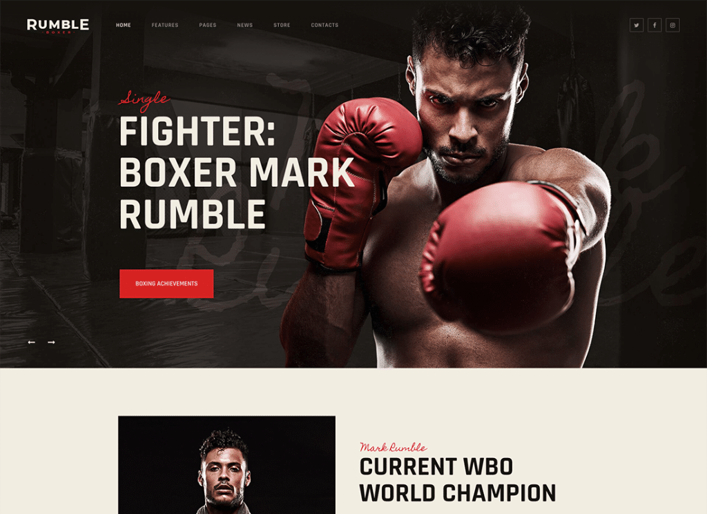 Rumpeln | Boxen & Mixed Martial Arts Fighting WordPress Theme