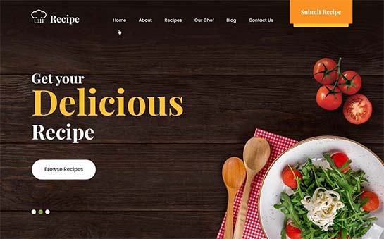 Thème WordPress de recette