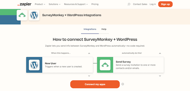 استخدم Zapier لتوصيل SurveyMonkey و WordPress