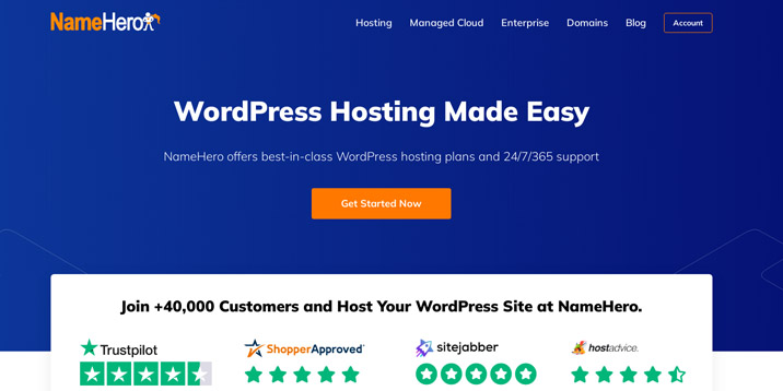 NameHero-WordPress-โฮสติ้ง