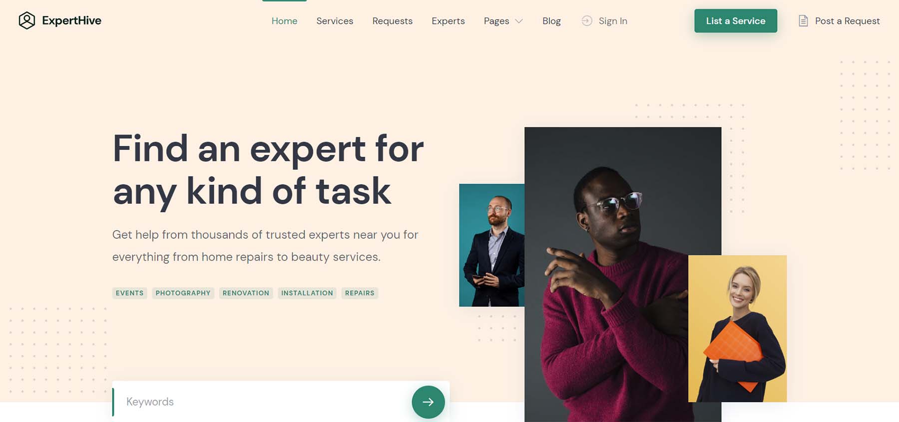 ExpertHive, tema Direktori WordPress