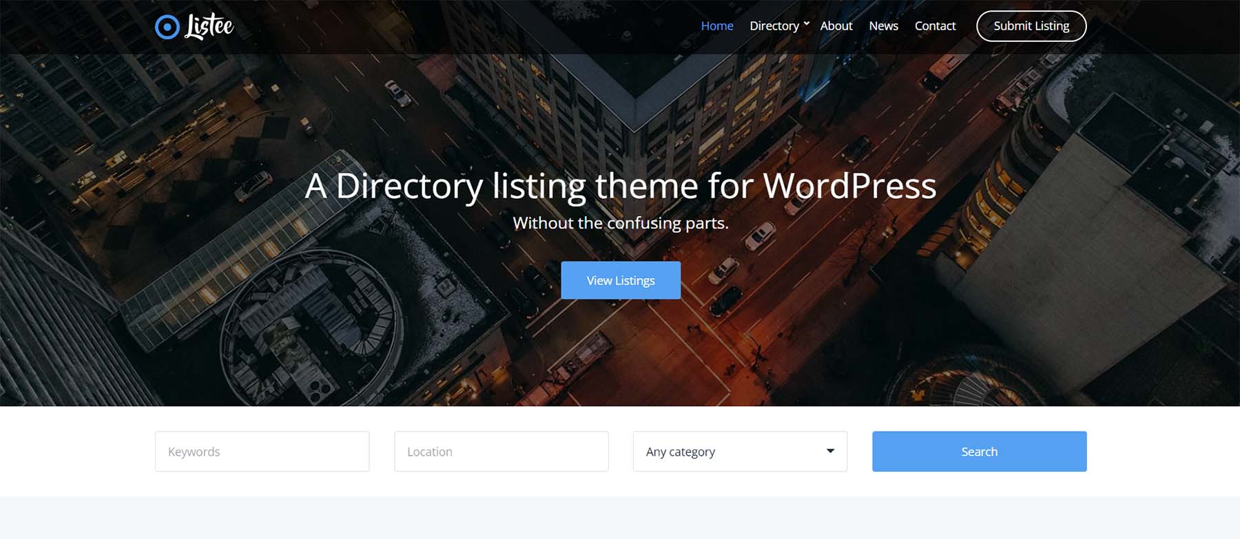 Listee, tema Direktori WordPress