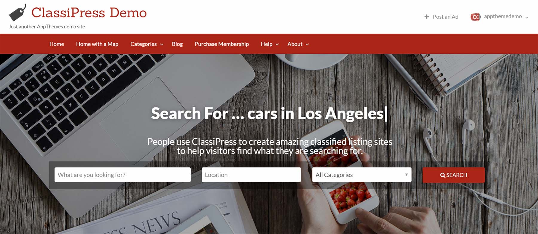 ClassiPress, un tema de directorio de WordPress