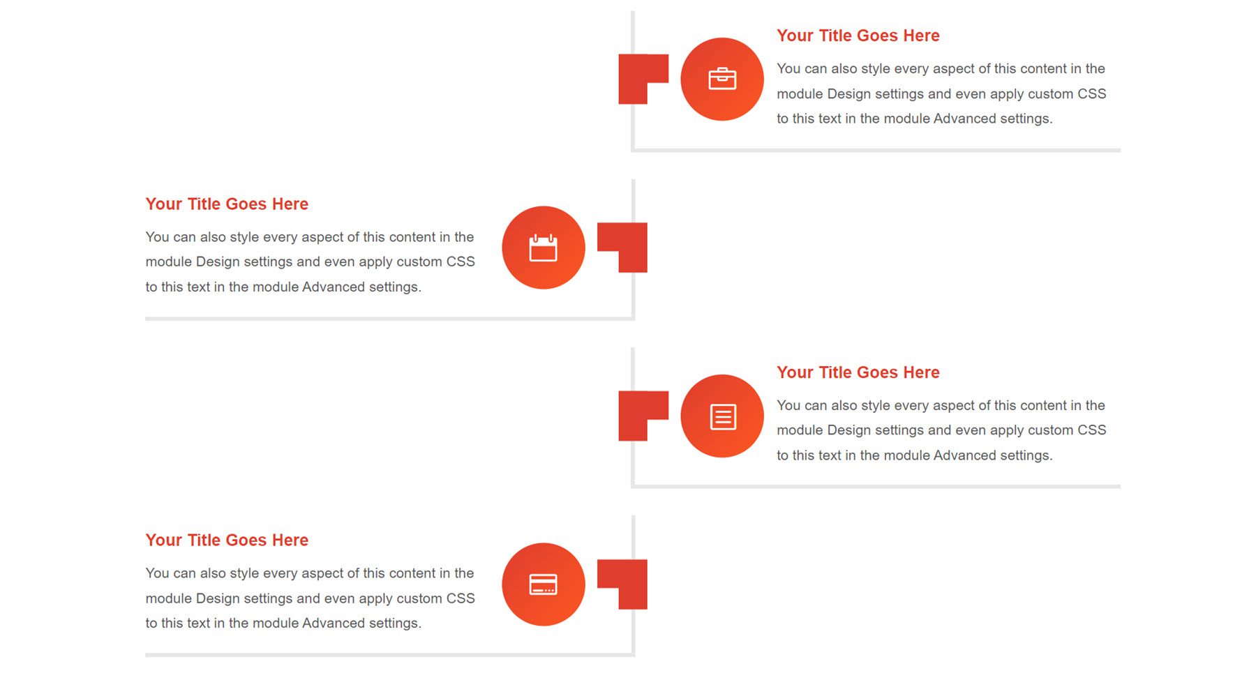 Divi Product Destaque Divi Timeline Layouts Pack Layout 100