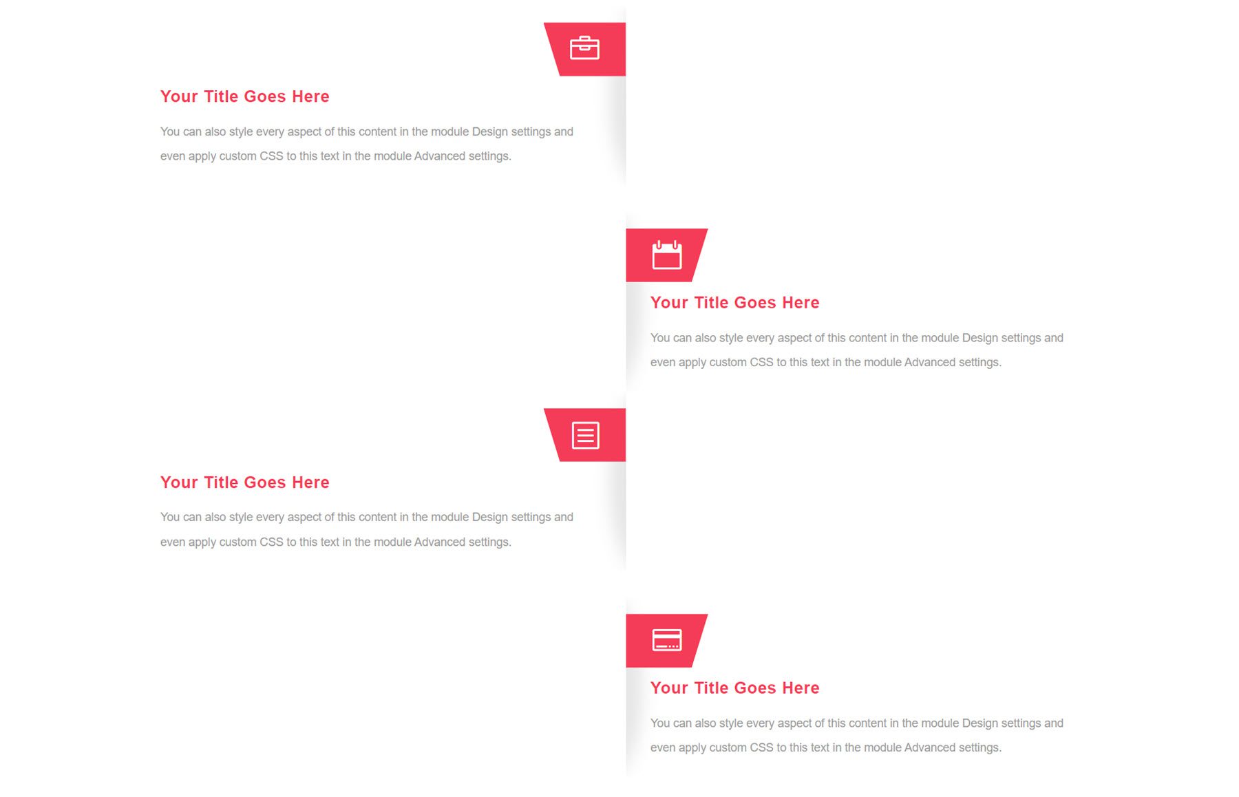 Evidențierea produsului Divi Divi Timeline Layouts Pack Layout 81