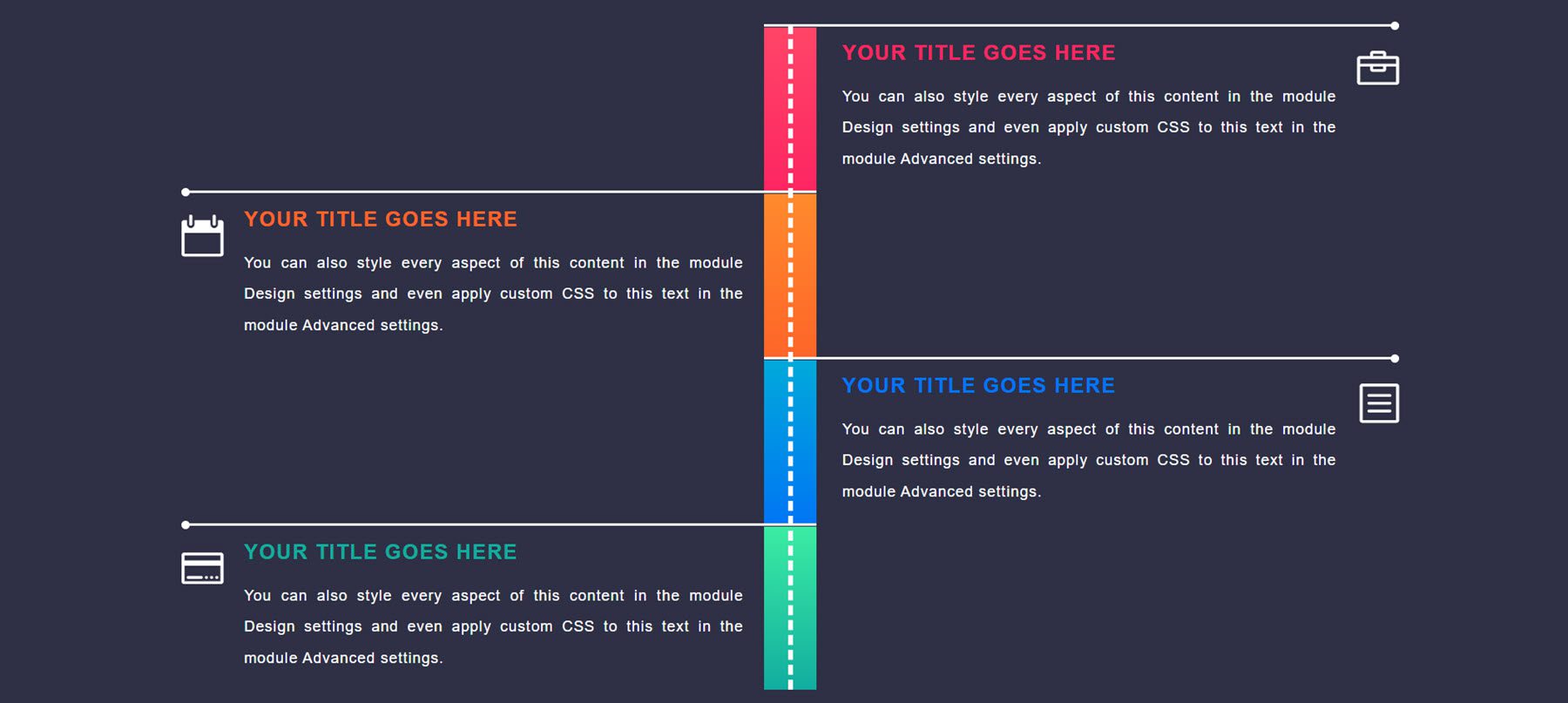 Divi Product Destaque Divi Timeline Layouts Pack Layout 79