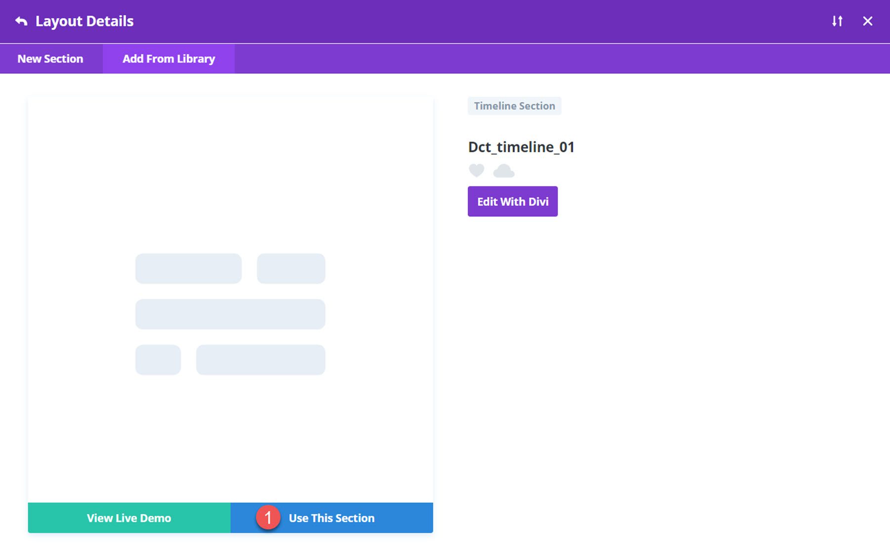 Divi Product Highlight Divi Timeline Layouts Paquete de instalación 2