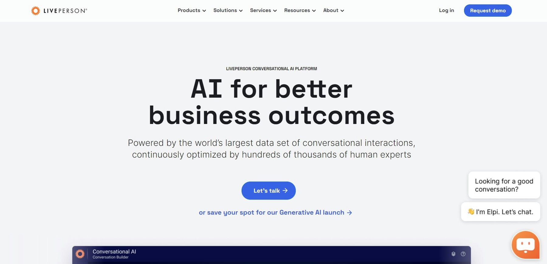 LivePerson 在线聊天软件 - 主页 2023 年 4 月
