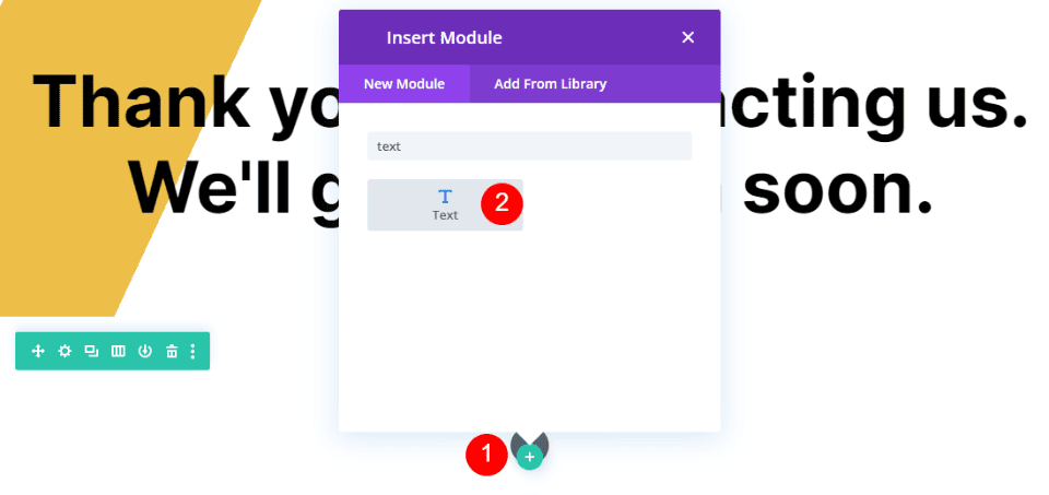 Crear una página con un mensaje personalizado