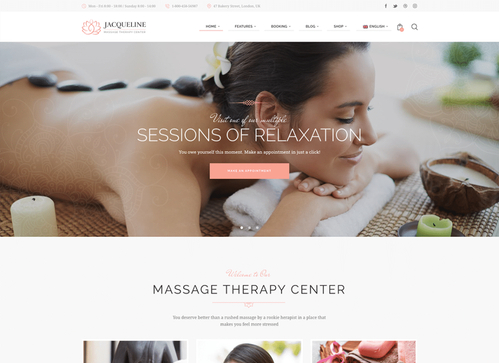 Jacqueline - Spa & Massagesalon Beauty WordPress Theme