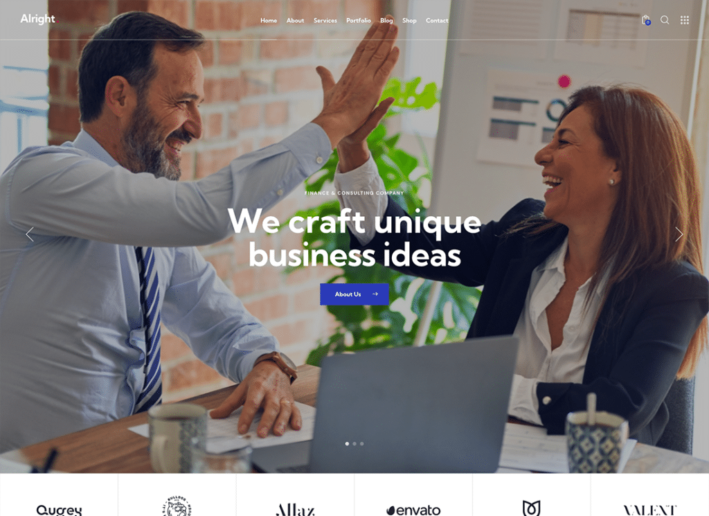 In Ordnung - Vollständige Website-Bearbeitung von Business WordPress Theme