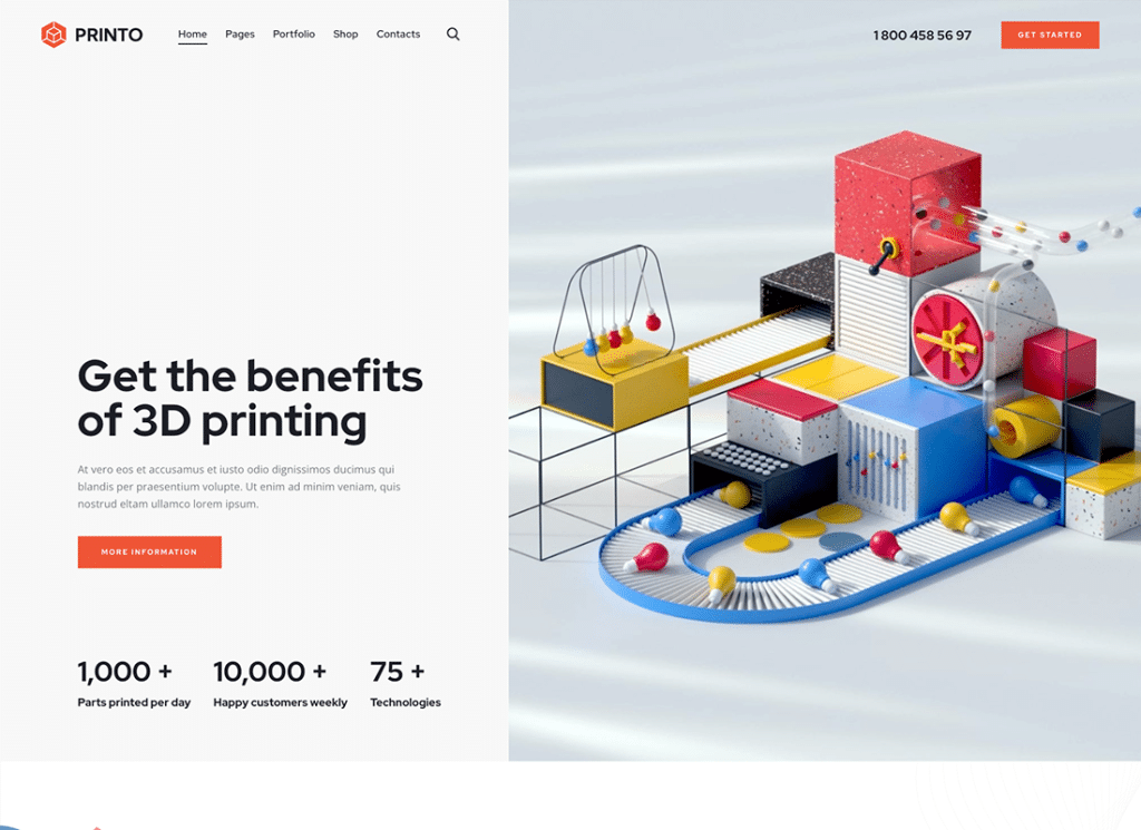 Printo - 3D Baskı ve Üretim WordPress Teması